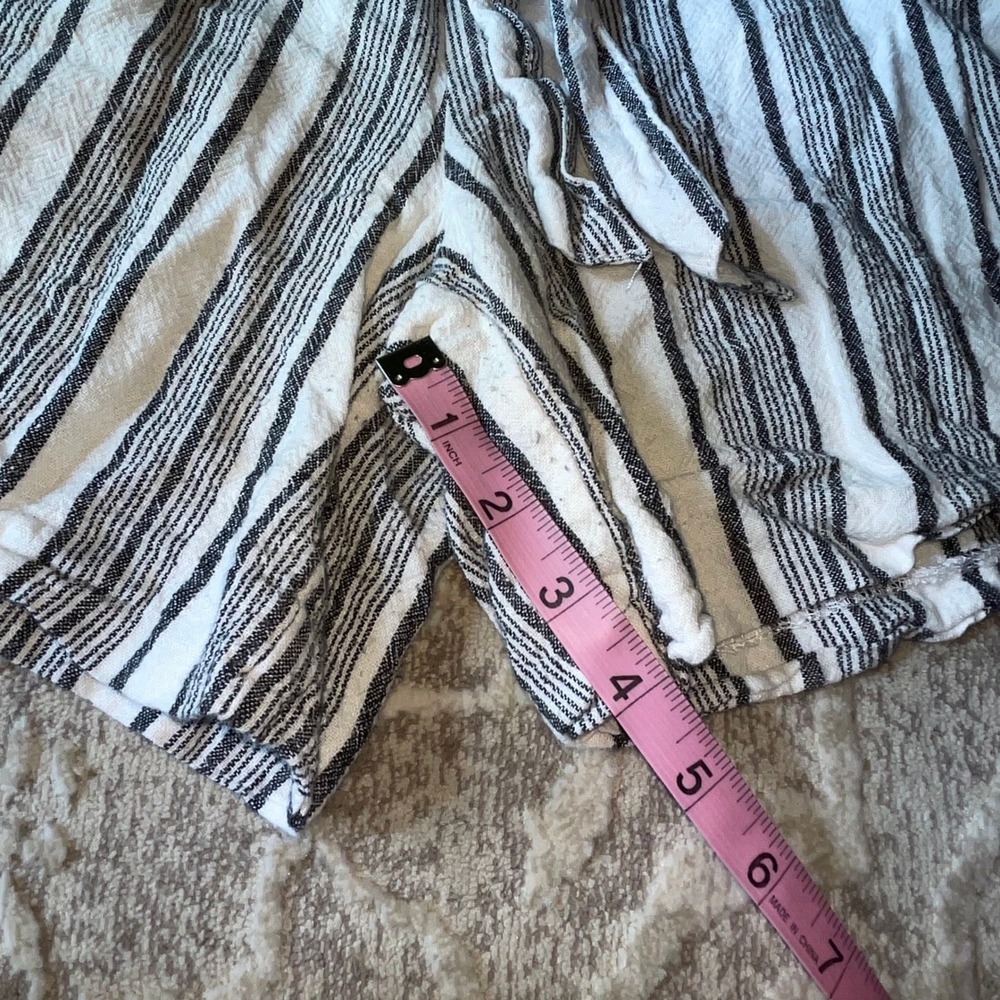 Mason & Belle Women's Striped Shorts Paperbag Waist Tie Casual Summer - Picture 4 of 8